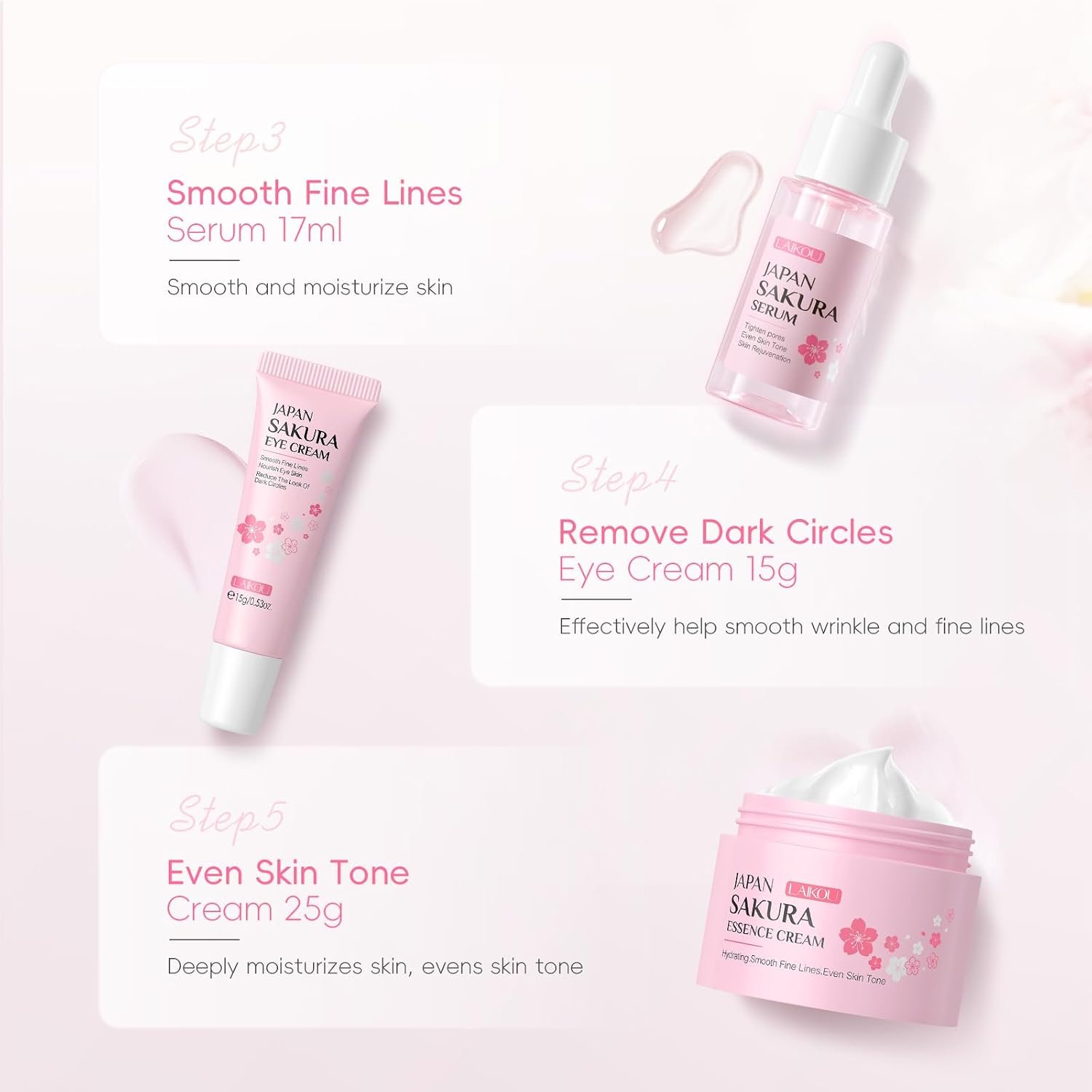 LAIKOU JAPAN SAKURA SKINCARE SET -PURE PERFECTION - Image 4