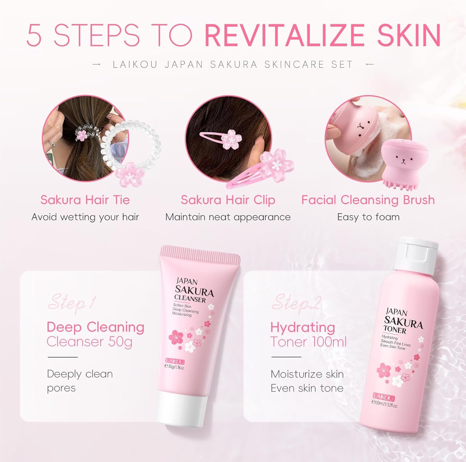 LAIKOU JAPAN SAKURA SKINCARE SET -PURE PERFECTION - Image 3